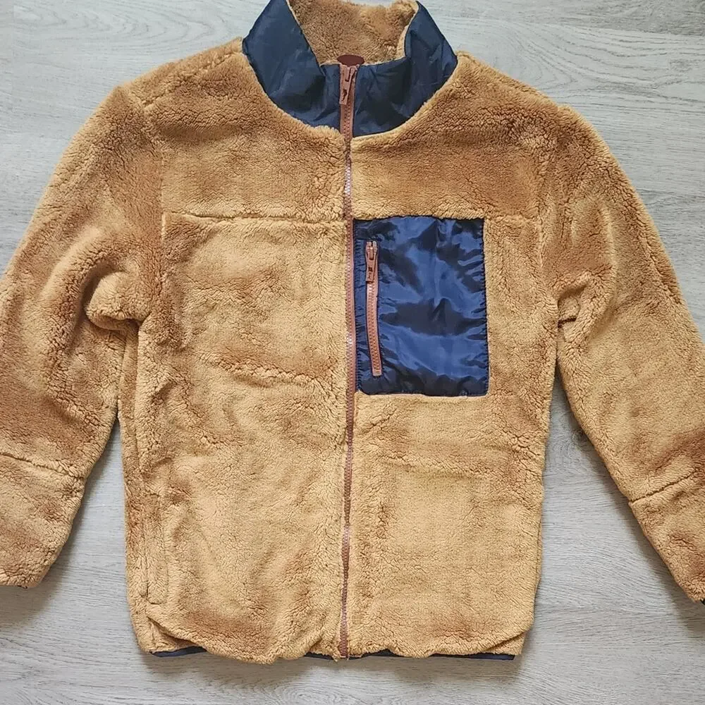 NWT Tommy Bahama Boy's Brown Fleece Full Zip Up Jacket Outerwear X-Large XL 14